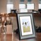 5x7 Picture Photo Frame 1 Pack Antique with Matted for 4X6 Peacock Blue Color Plastic